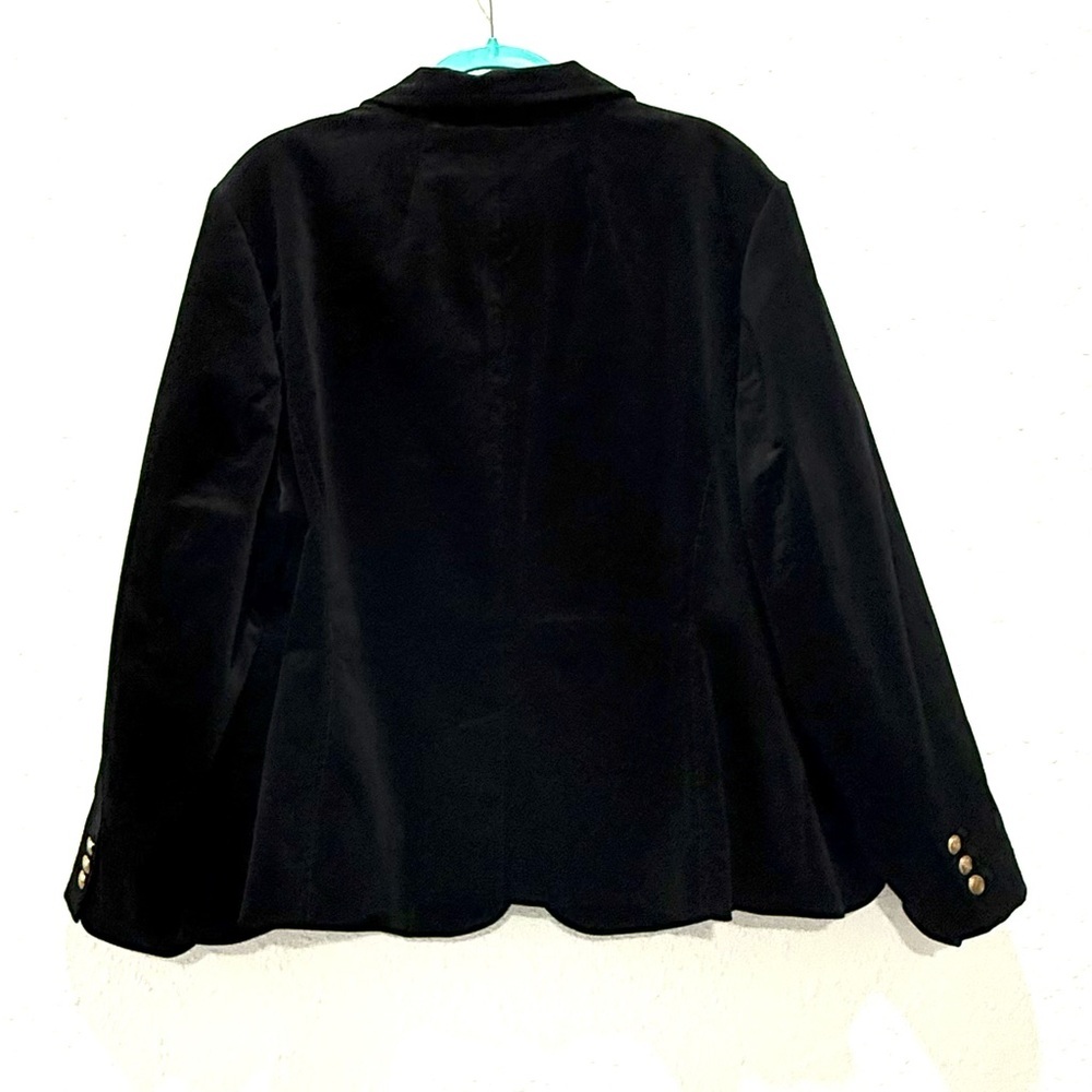 Talbots velvet‎ Black Women's Blazer with Gold Buttons 24W - Picture 7 of 12